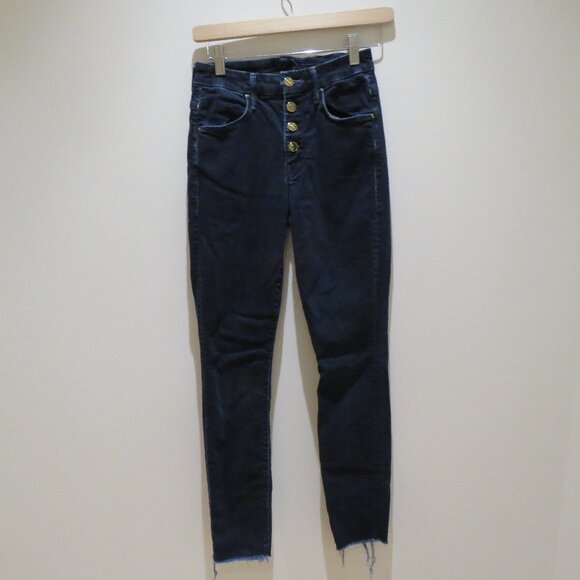 MOTHER The Pixie Ankle Fray in Holding Hands Dark Wash - Size 25 - Picture 2 of 13